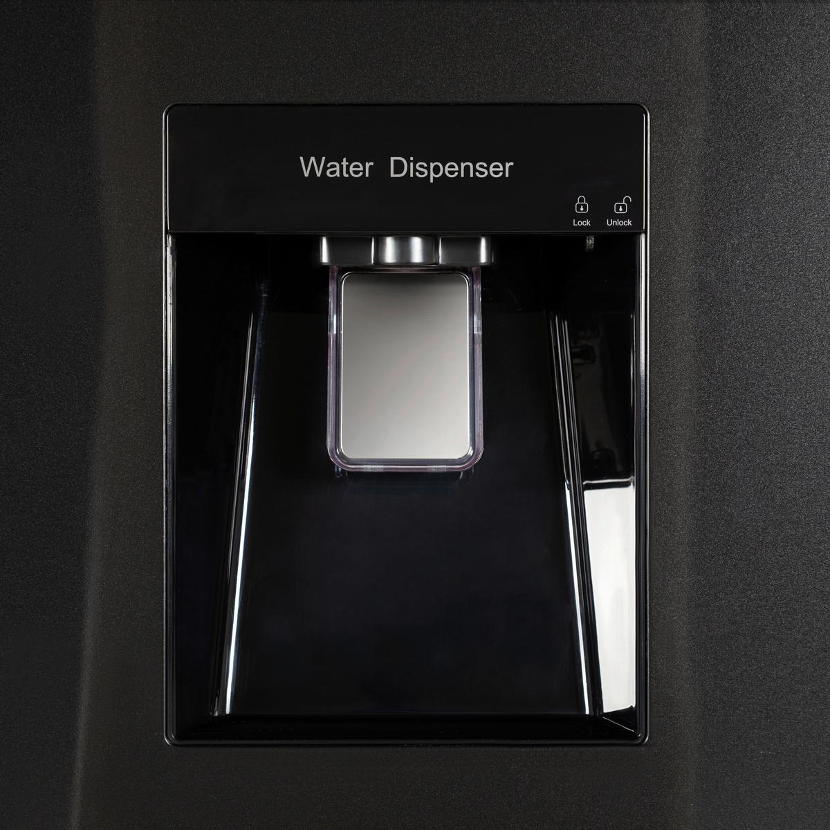 Kühl-gefrier-kombination Skhabmfdiwse - Schwarz, Basics, Glas/Kunststoff (54,5/178/54cm) - Mican