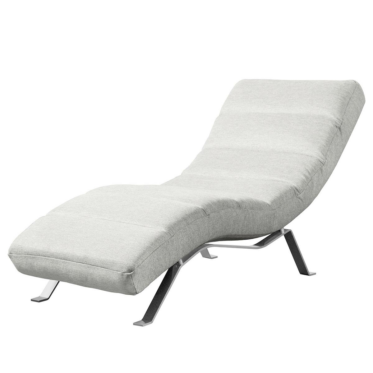 Relaxliege Swing Silver Hellgrau B: 65 cm - Silberfarben/Hellgrau, Design, Textil (65/65/171cm) - Livetastic