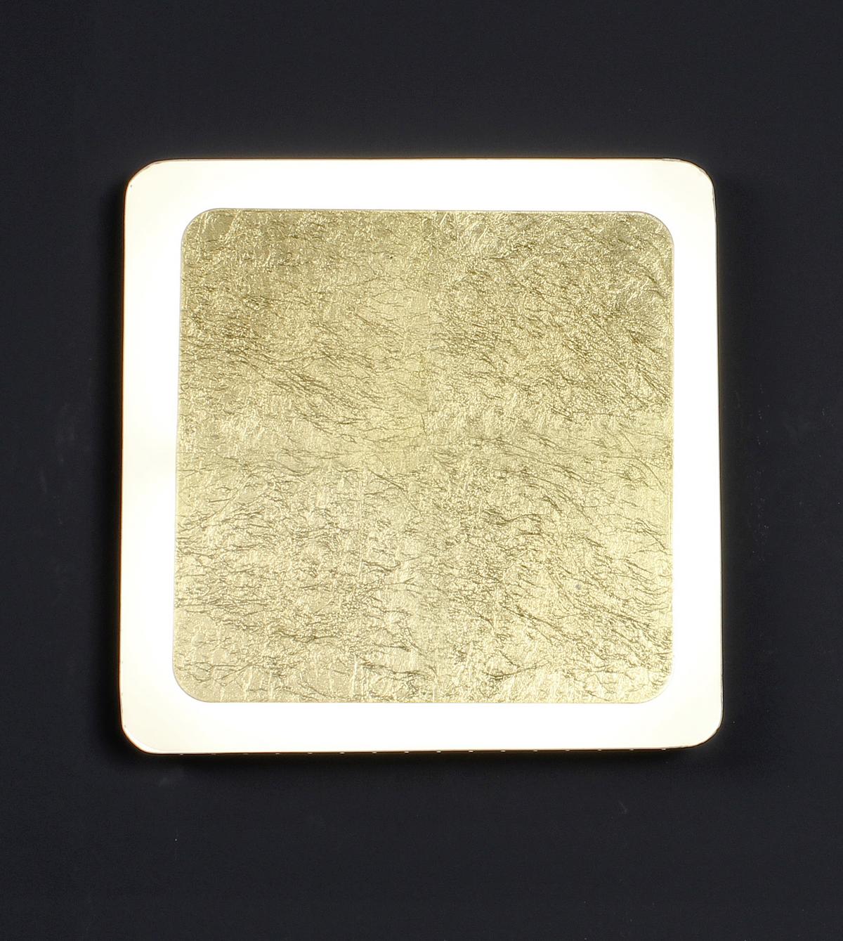 LED-Deckenleuchte Solaris L: 31 cm Mit 3 Helligkeitsstufen - Goldfarben/Schwarz, Design, Metall (31/31/4,5cm)