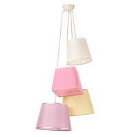 Hängeleuchte 4994/S4r - Pink/Gelb, Trend, Textil/Metall (55/100cm)