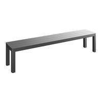 Gartenbank Bogota - Dunkelgrau, Trend, Metall (200/44/39.5cm) - Beldano