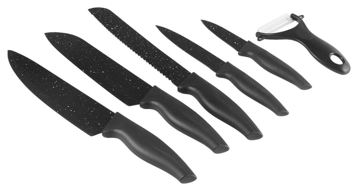 Messerset Silvio - Schwarz, KONVENTIONELL, Metall - Luca Bessoni