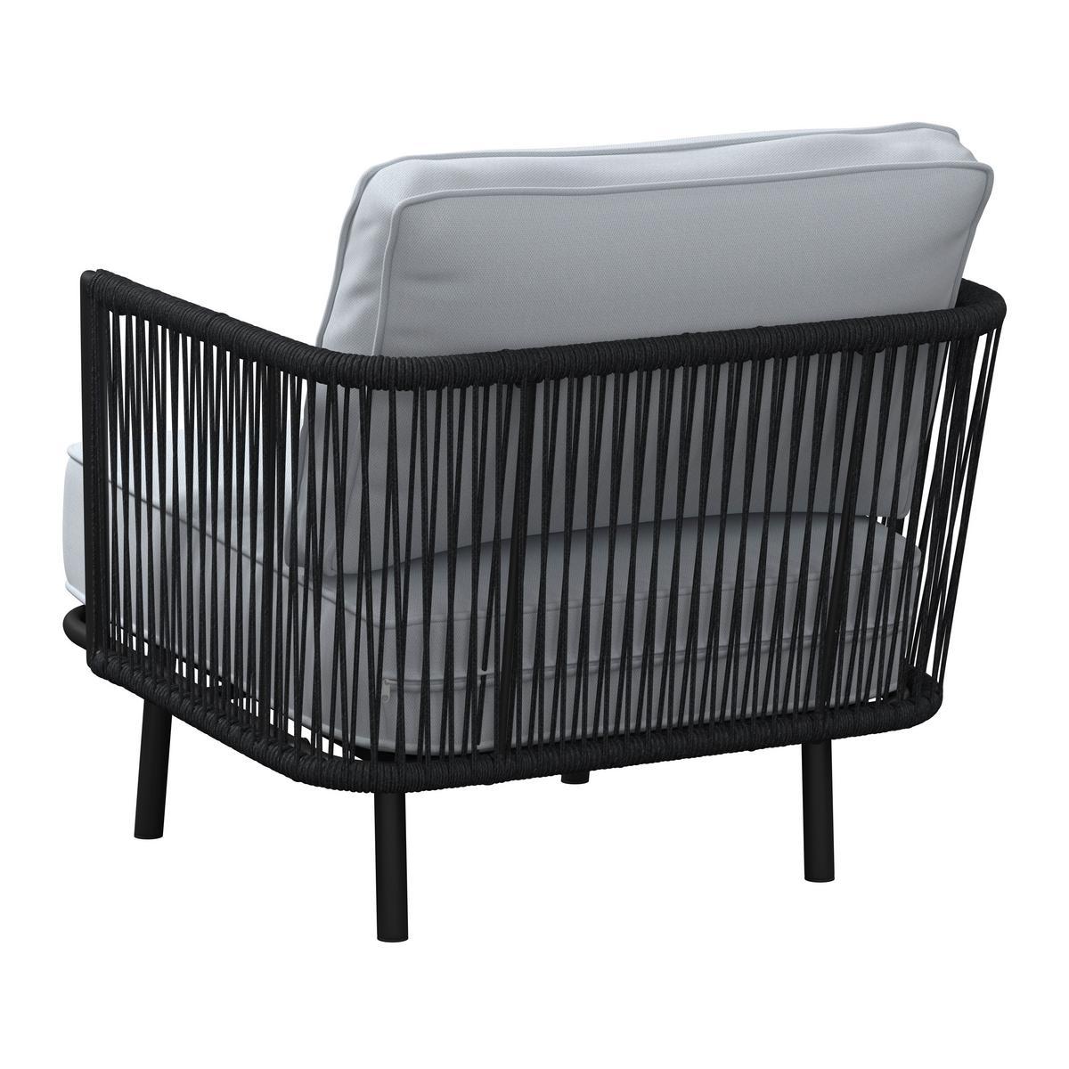 Loungegarnitur Montana - Schwarz, MODERN, Holz/Kunststoff - Beldano