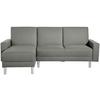 Ecksofa Mit Schlaffunktion Just Fashion Hellgrau - Chromfarben/Hellgrau, KONVENTIONELL, Textil (152/230cm) - Max Winzer