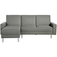Ecksofa mit Schlaffunktion Just Fashion Hellgrau - Chromfarben/Hellgrau, KONVENTIONELL, Textil (152/230cm) - Max Winzer