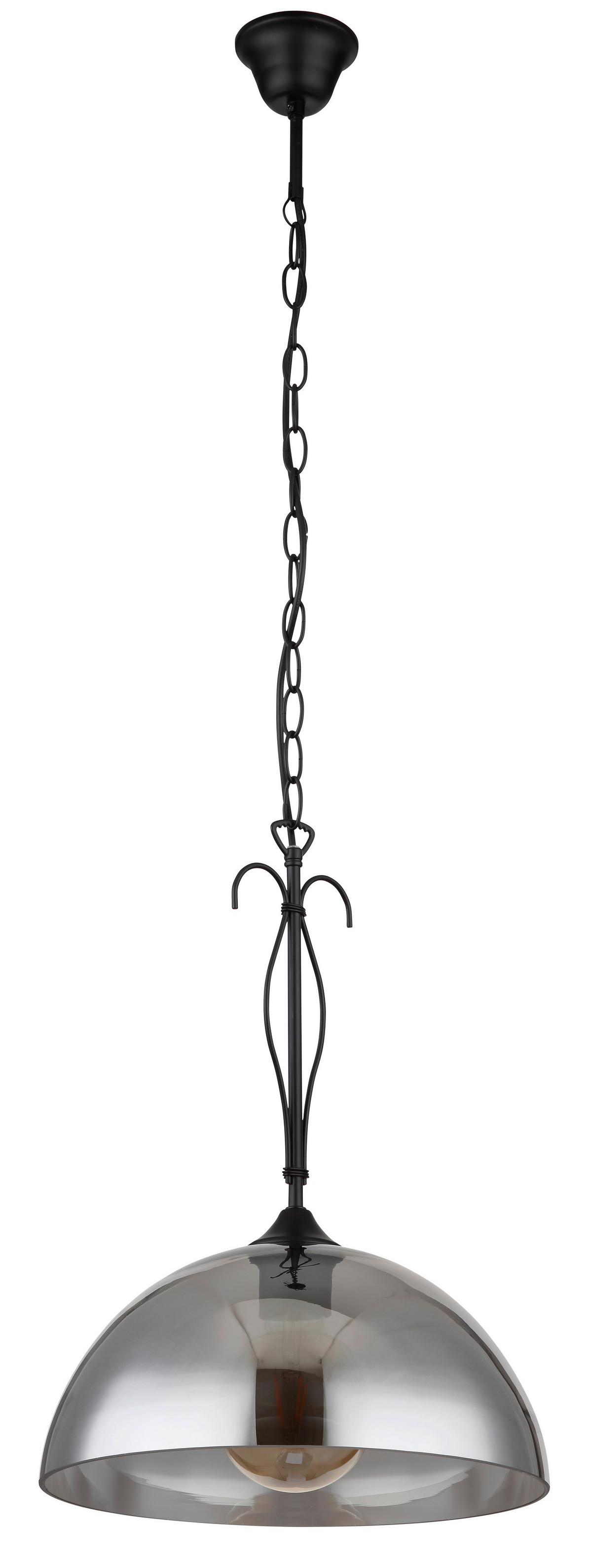 Hängeleuchte 69061h - Schwarz, KONVENTIONELL, Glas/Metall (30/120cm) - Globo