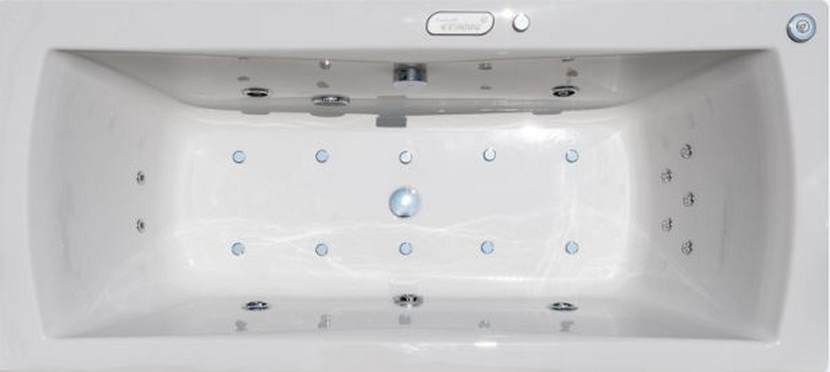 Whirlpool Badewanne Orient BxHxT 80x47x180 cm Mit 11 Düsen - Weiß, Basics (80/47/180cm)