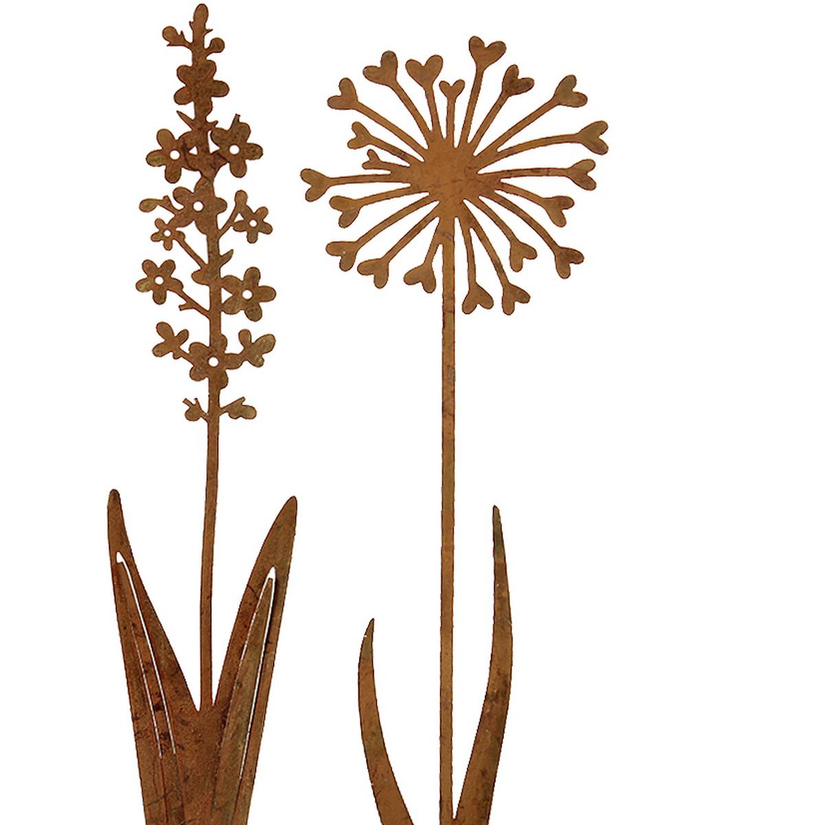 Dekofigur Blume H: 20 cm aus Metall für Outdoor - Rostfarben, Basics, Metall (5/20cm)