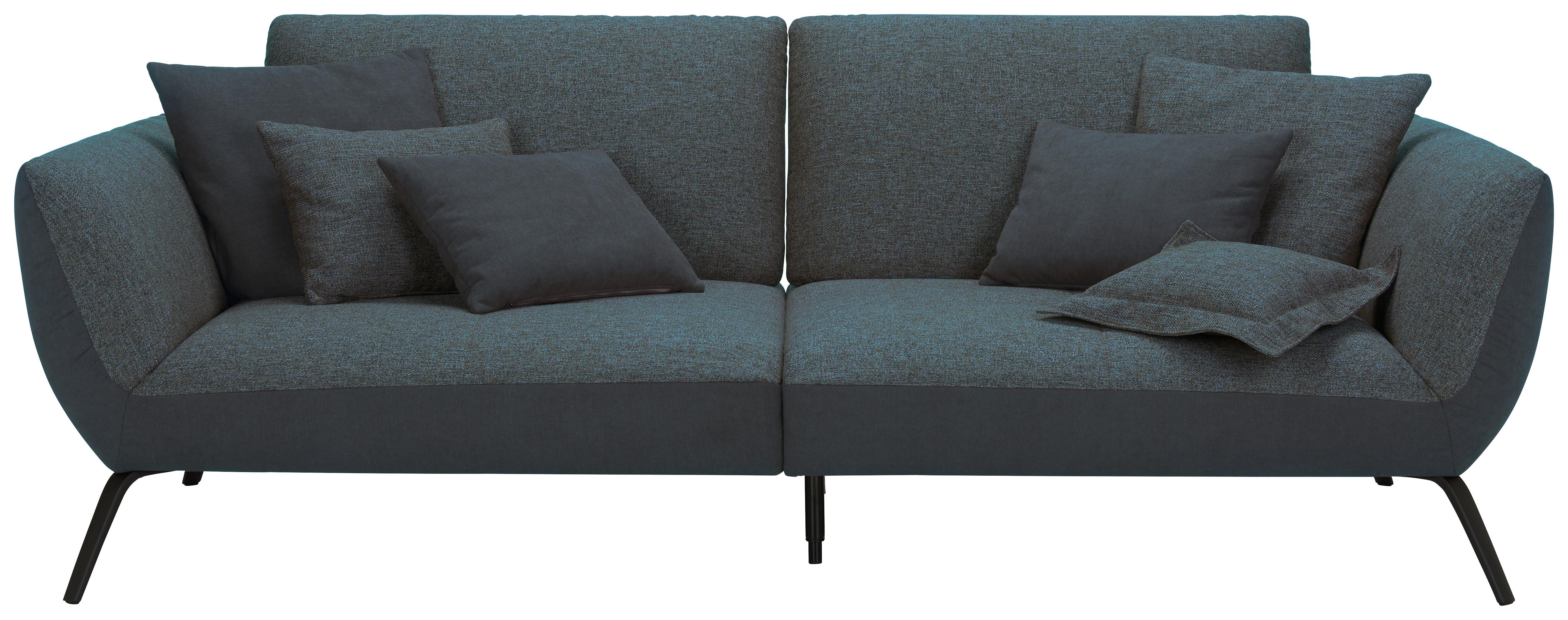 Veľká pohovka TRENDY PLUS, modrosivá - čierna/modrosivá, Modern, kompozitné drevo (260/93/124cm) - Premium Living