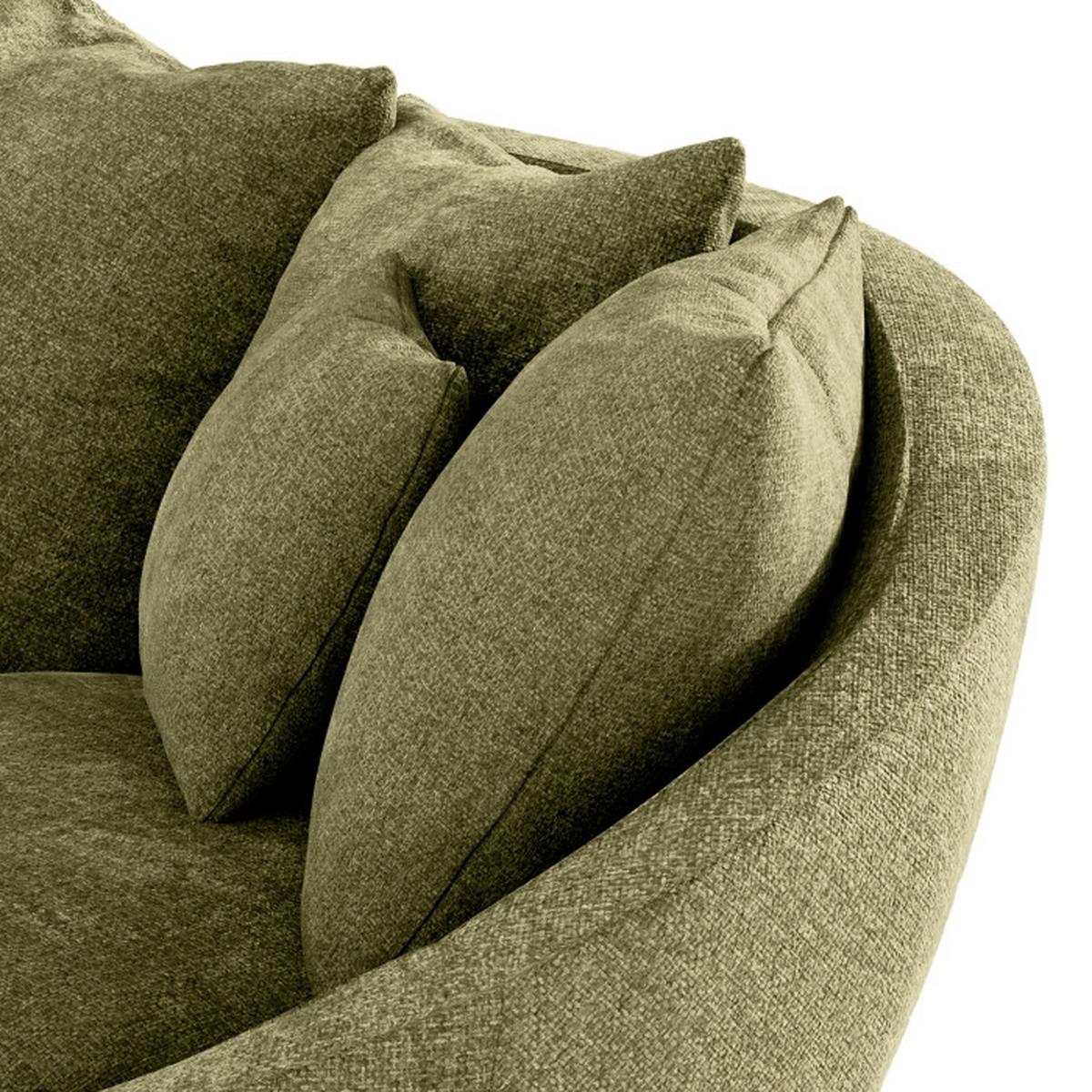 Bigsofa Maui, Grün B: 237 cm - Schwarz/Grün, MODERN, Textil (237/87/131cm) - Trendmanufaktur