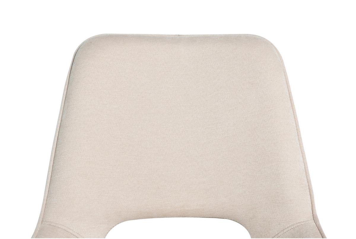 Stuhl Vero Beige B: 50 cm - Beige, MODERN, Textil/Metall (50/86/62cm) - Livetastic