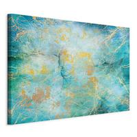 Leinwandbild Petrol B: 60 cm - Petrol, Basics, Holzwerkstoff/Textil (60/40/1,2cm) - artgeist