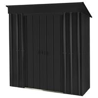 Gerätehaus Ohne Boden 180x199x124 - Schwarz, Basics, Metall (180/199/124cm)