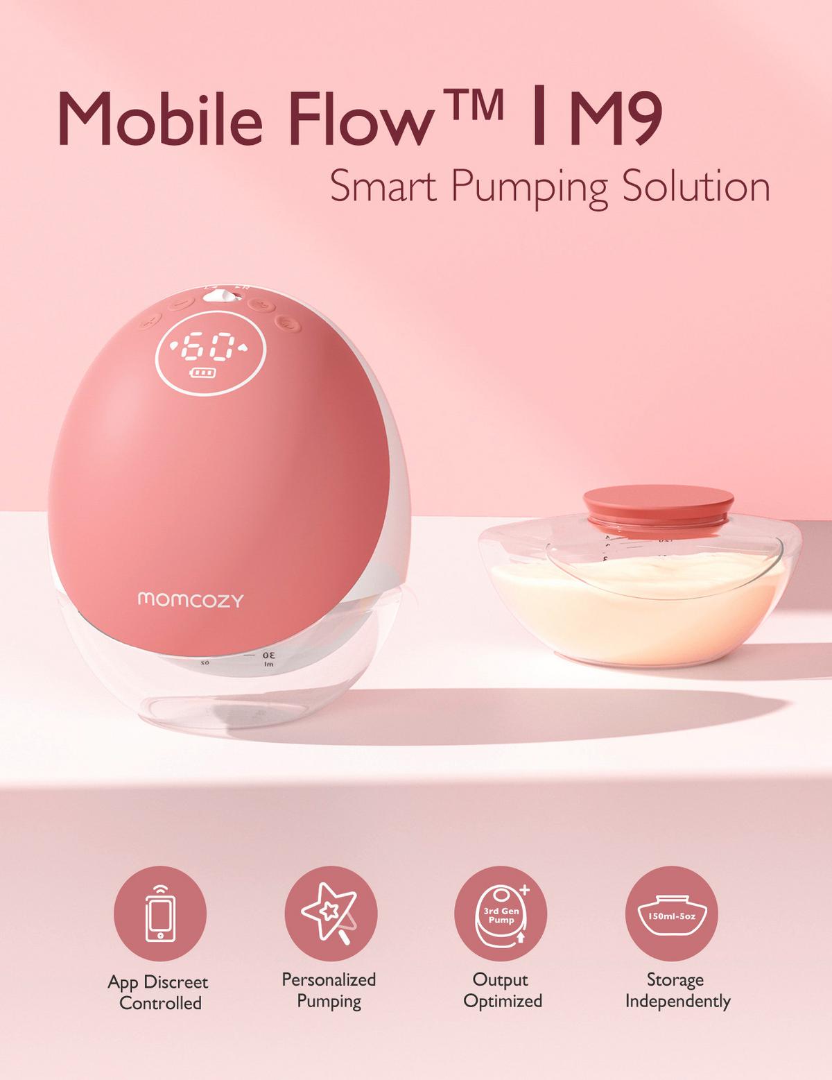 Milchpumpe pink - Basics (15.5/9/16.4cm) - Momcozy