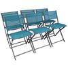 Gartenstuhl-Set Klappbar Sumila Metall, Textil - Türkis/Schwarz, MODERN, Textil/Metall (79/45/46cm) - Ambia Garden
