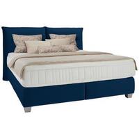 Postel boxspring Fog 180x200cm,modrá - modrá/barvy stříbra, textil/plast (180/200cm) - Premium Living