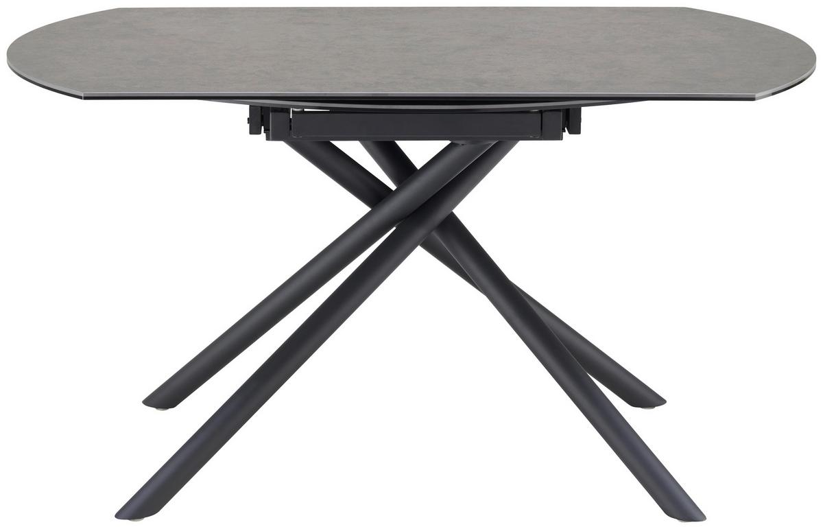 Esstisch Tiana - Anthrazit/Schwarz, LIFESTYLE, Glas/Keramik (90-140/76/140cm) - MID.YOU