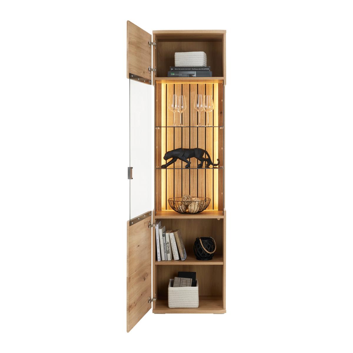 Vitrine Fortuna - MODERN, Glas/Holzwerkstoff (50/191/38cm)