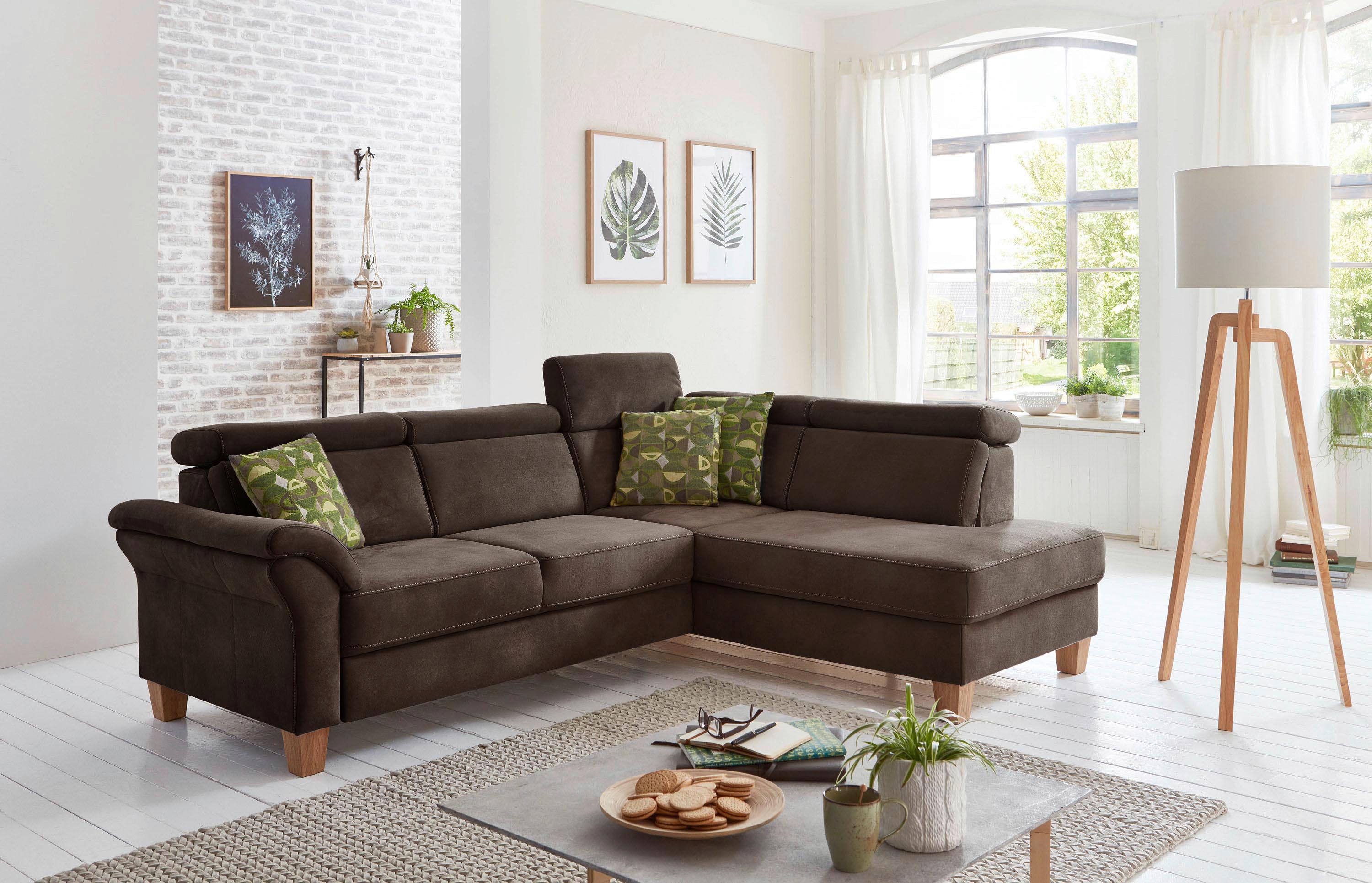 Ecksofa Arngast mokka mit Bettkasten 245x194 cm - Eichefarben/Beige, KONVENTIONELL, Textil (245/194cm) - Sit & More