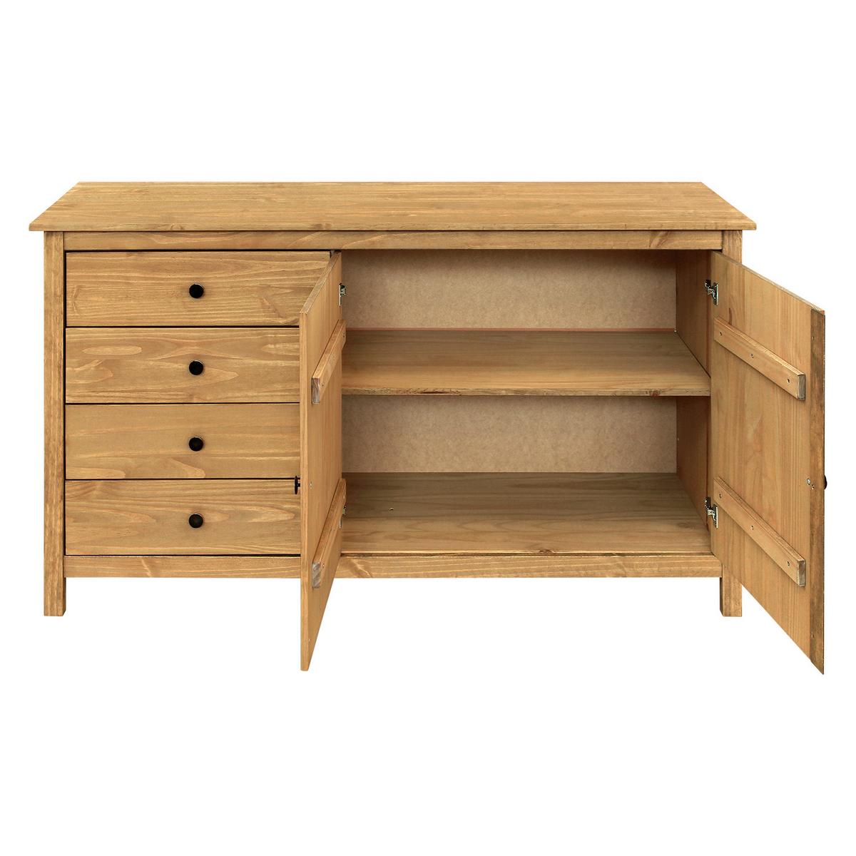 KOMMODE KOMMODE KIEFERNHOLZ 150X80 CM - Naturfarben/Honig, Basics, Holz (150/80/40cm) - Livetastic