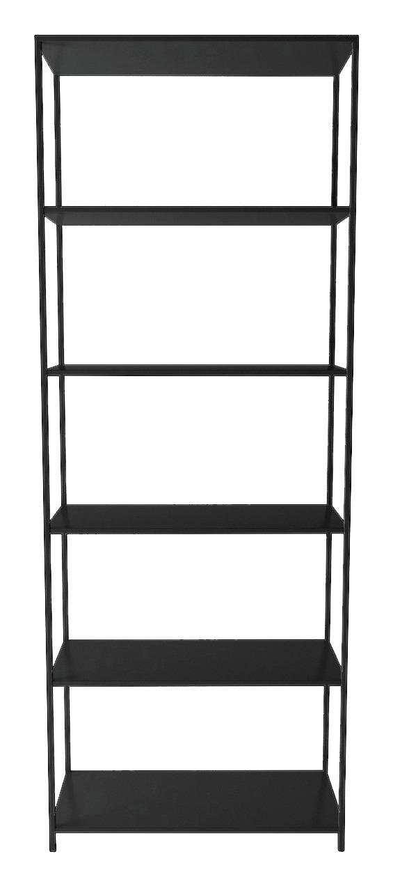 Regal Stahl Newcastle Trend B: 69,5 cm Schwarz - Schwarz, Trend, Metall (69,5/185/30cm) - MID.YOU
