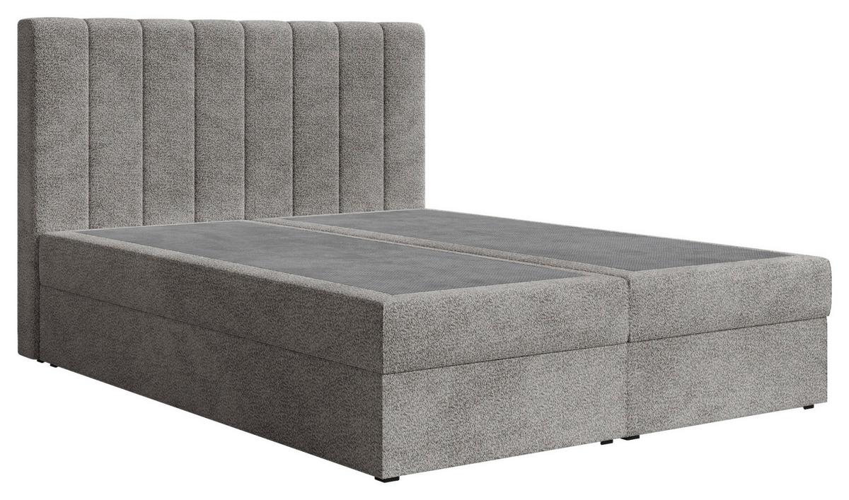 Boxbett Paris Lf: 160x200 Anthrazit - Anthrazit/Schwarz, MODERN, Holz/Kunststoff (160/200cm) - MID.YOU