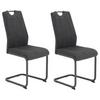 Schwingstuhl-Set Britta S Anthrazit - Anthrazit/Grau, MODERN, Textil/Metall (44/100/59cm) - MID.YOU