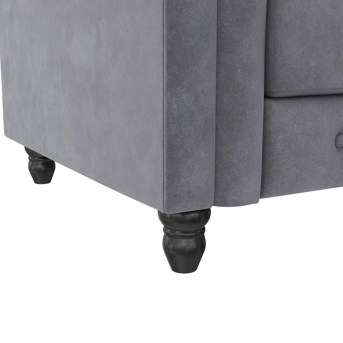 Sessel Firenze Anthrazit, Relaxfunktion - Anthrazit/Schwarz, Basics, Textil (111/83/87cm) - Livetastic