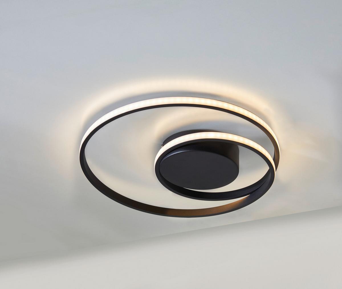 Led-deckenleuchte R62911132 Zibal - Schwarz/Weiß, Design, Kunststoff/Metall (39/7cm)