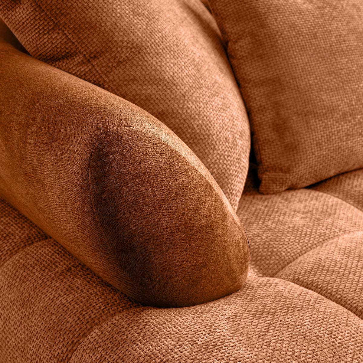 LARGO, pravá, medená, potreba šírky dverí 90 cm - medená/čierna, Modern, kov/textil (262/184cm)