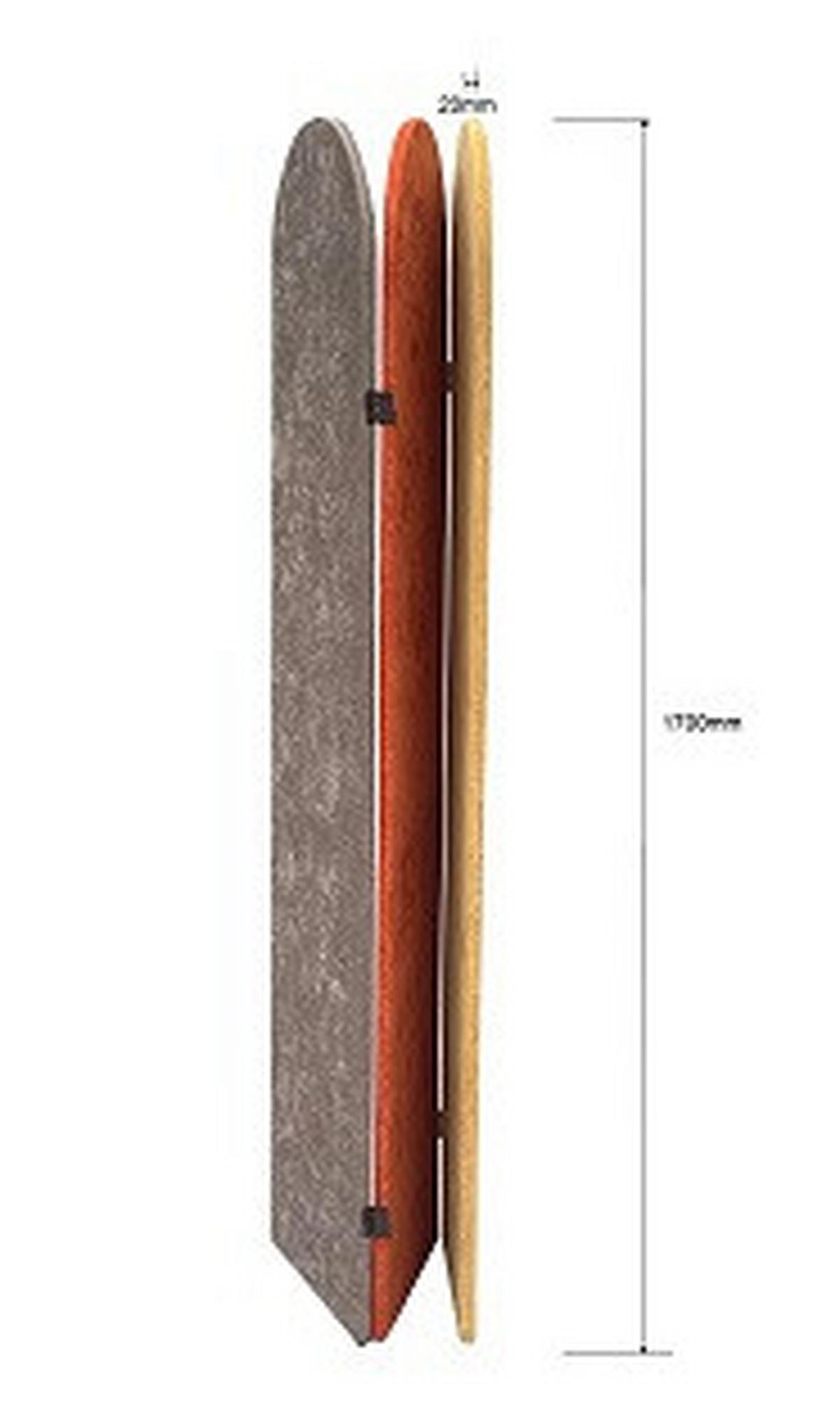Paraván DIDI samet - šedá/hnědá, Konvenční, dřevo/textil (120/170/2cm) - Mömax
