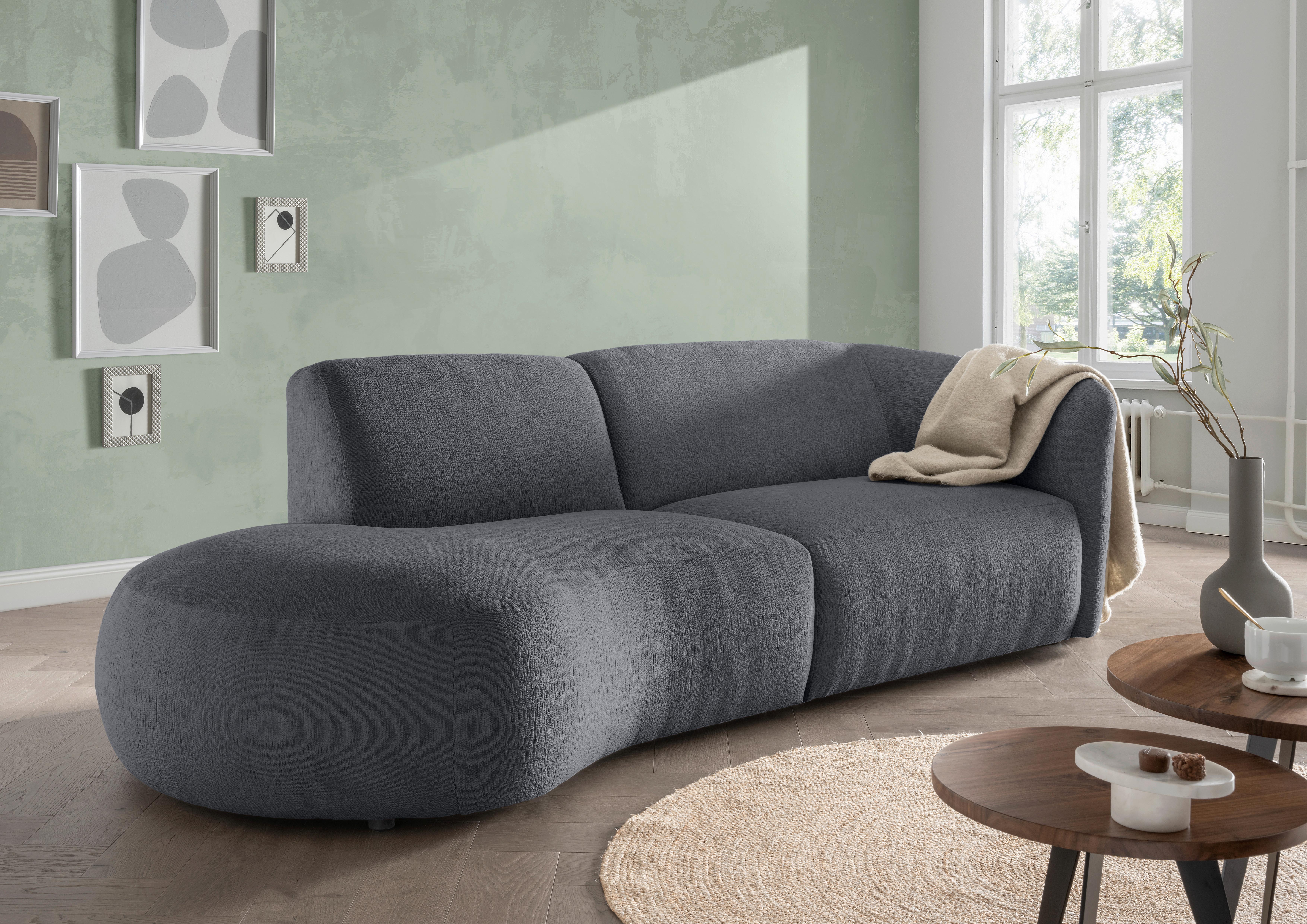Ecksofa Jesi, Anthrazit S: 107x238 Cm - Anthrazit/Schwarz, MODERN, Textil (107/238cm) - Livetastic