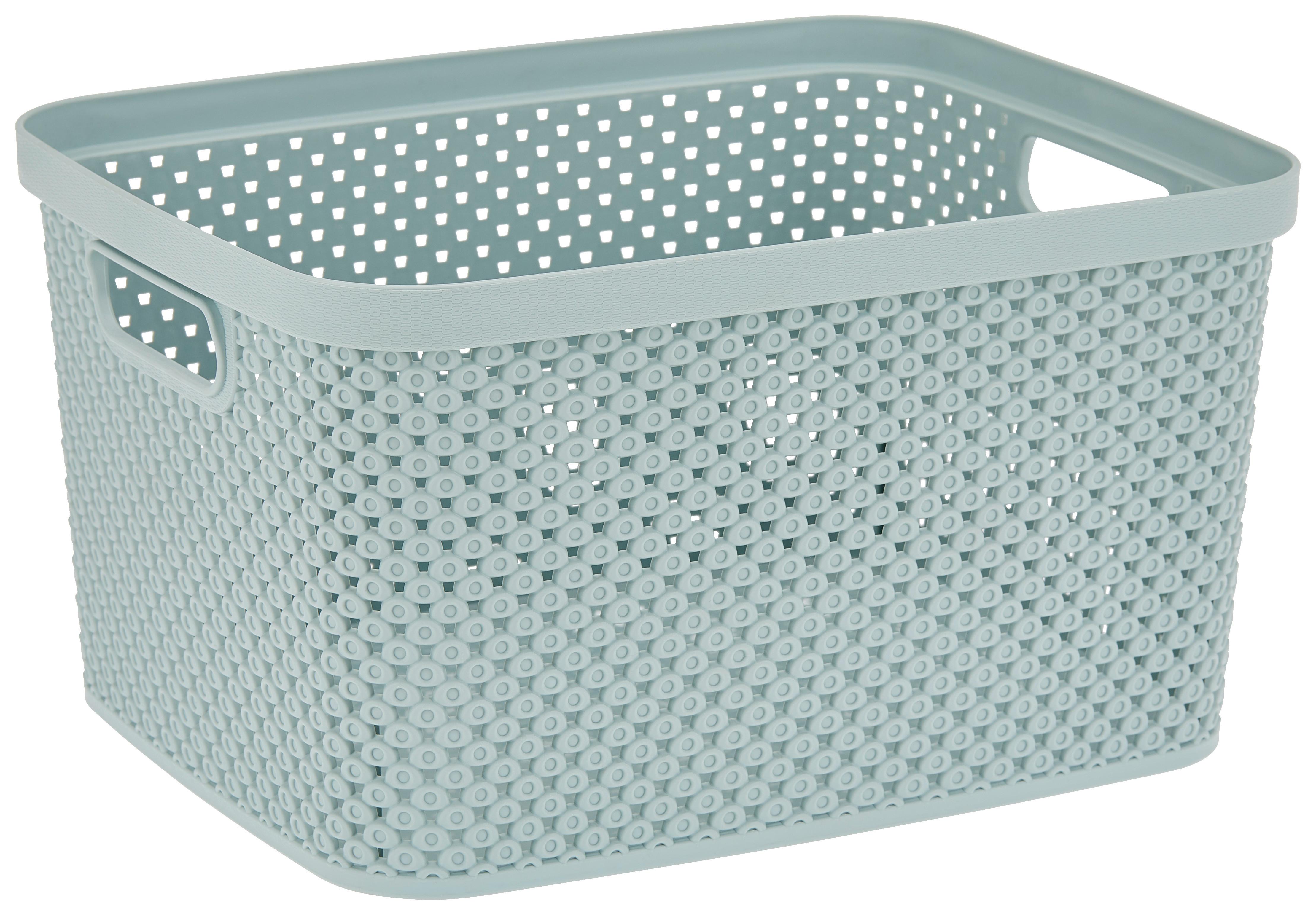 Aufbewahrungskorb Diamond 27x15 cm Kunststoff Mintgrün - Grün, Basics, Kunststoff (27/21,5/15cm) - Luca Bessoni