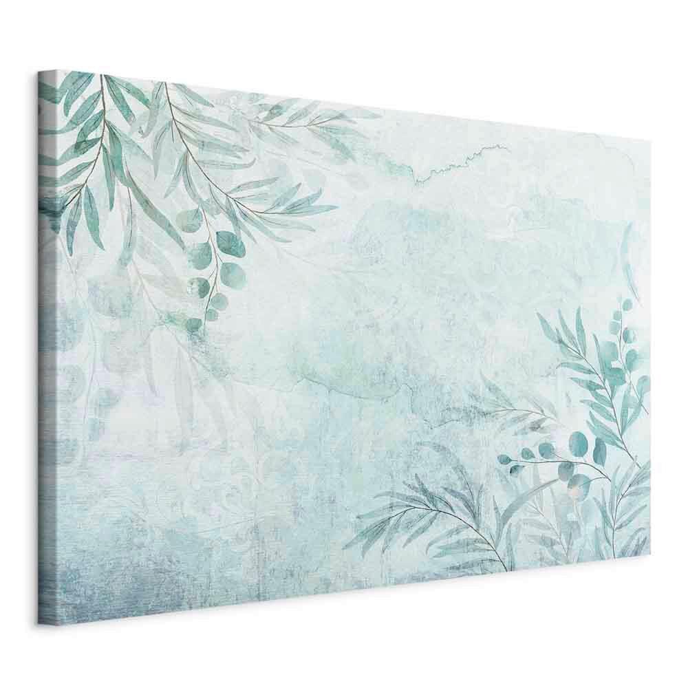 Leinwandbild Pastellgrün Grauweiß B: 120 cm