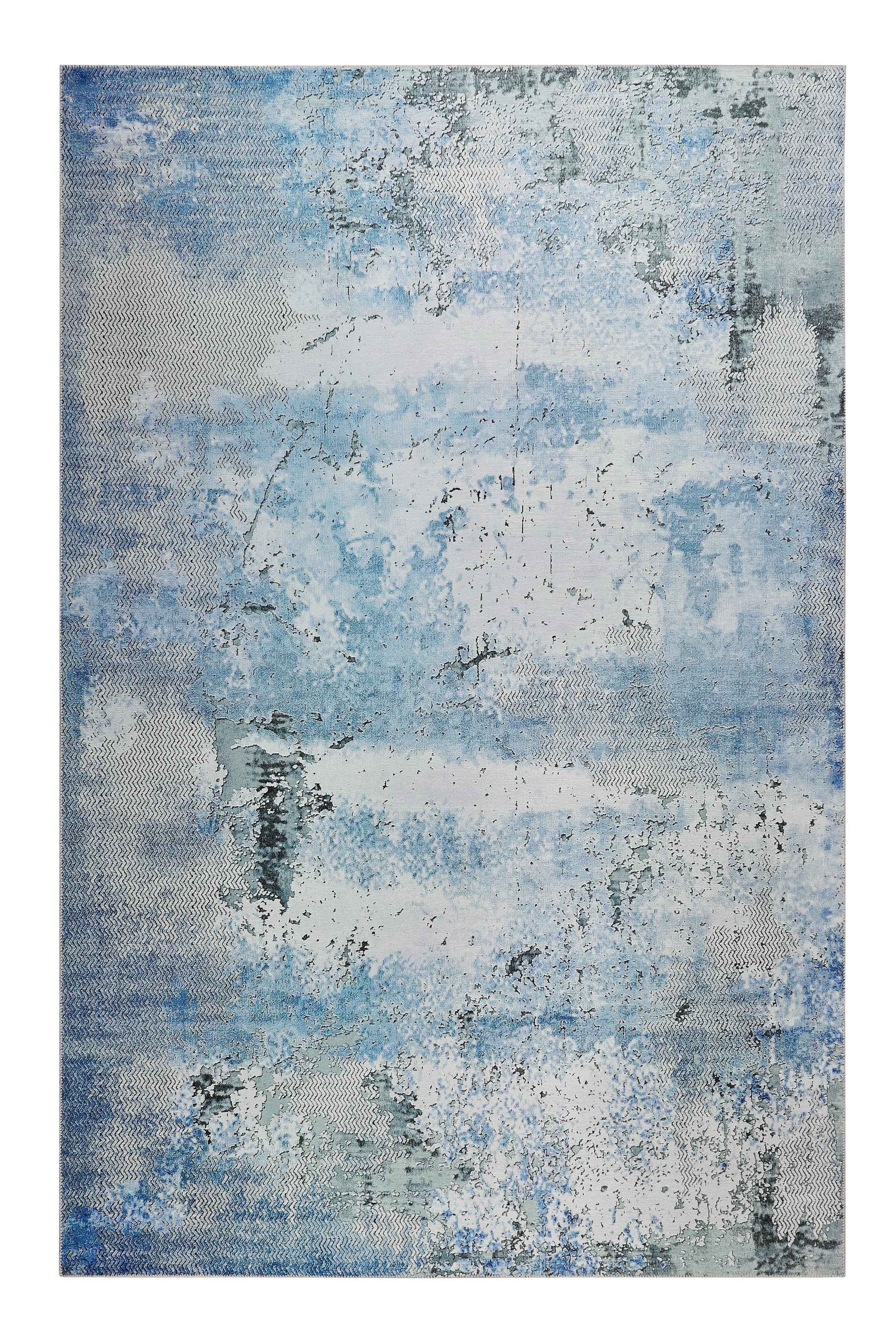 Webteppich Radiate Blau/Grau 120x170 cm - Blau/Grau, Design, Textil (120/170cm) - WECON HOME