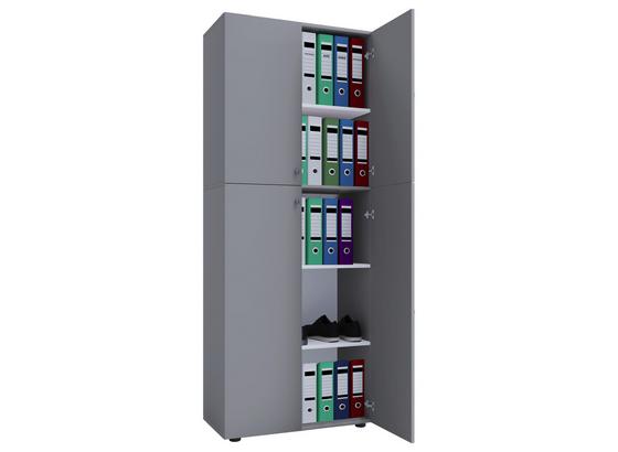 Aktenschrank Lona B: 70 cm Grau Dekor - Grau, KONVENTIONELL, Holzwerkstoff (70/182/37cm) - Livetastic Aktenschrank Lona B: 70 cm Grau Dekor - Grau, KONVENTIONELL, Holzwerkstoff (70/182/37cm) - Livetastic