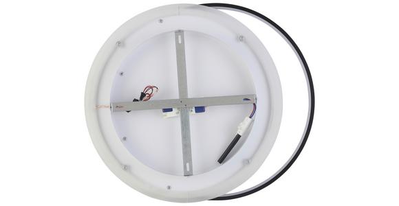 LED-Deckenleuchte Rosalia L: 55 cm Rund - Schwarz/Weiß, MODERN, Kunststoff/Metall (55/48,5/6cm) - Luca Bessoni