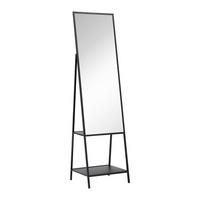 Zrcadlo MILANA - černá, Moderní, kov/sklo (46/171/41cm) - P & B