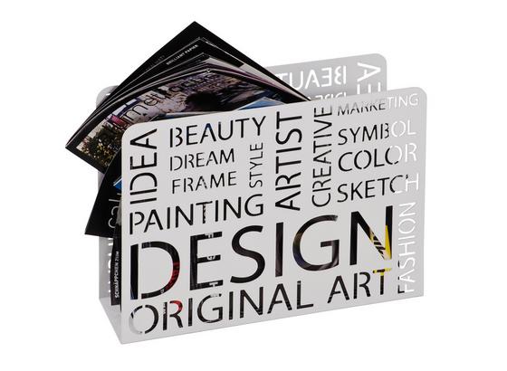 Stojan Na Noviny Design - bílá, Moderní, kov Stojan Na Noviny Design - bílá, Moderní, kov