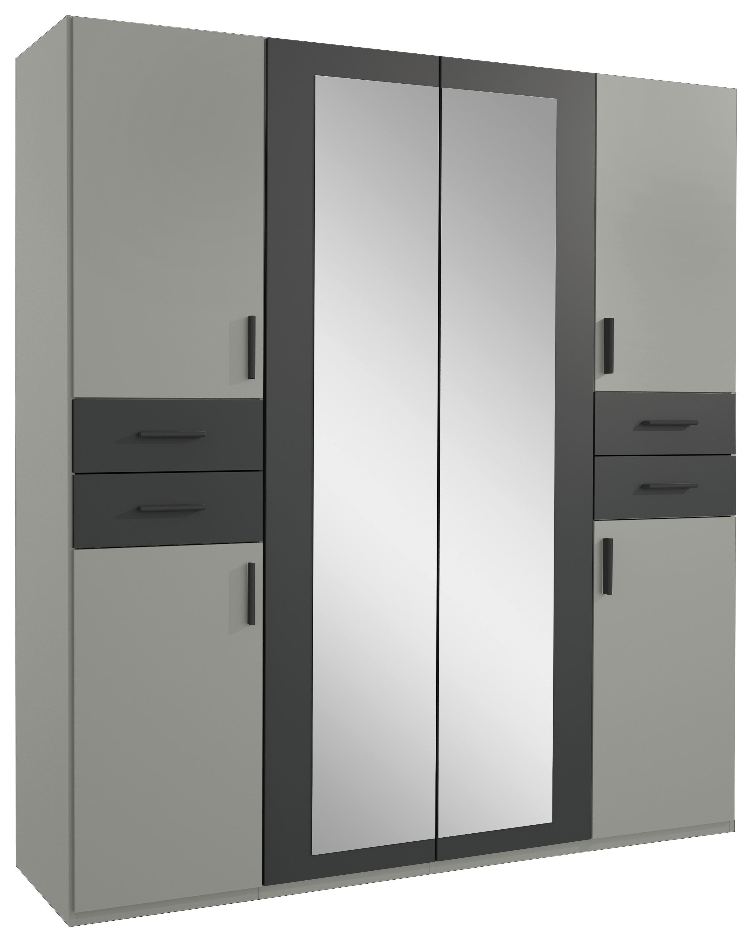 Drehtürenschrank Vegas Sahara/Graphit/Grau B: 180 cm