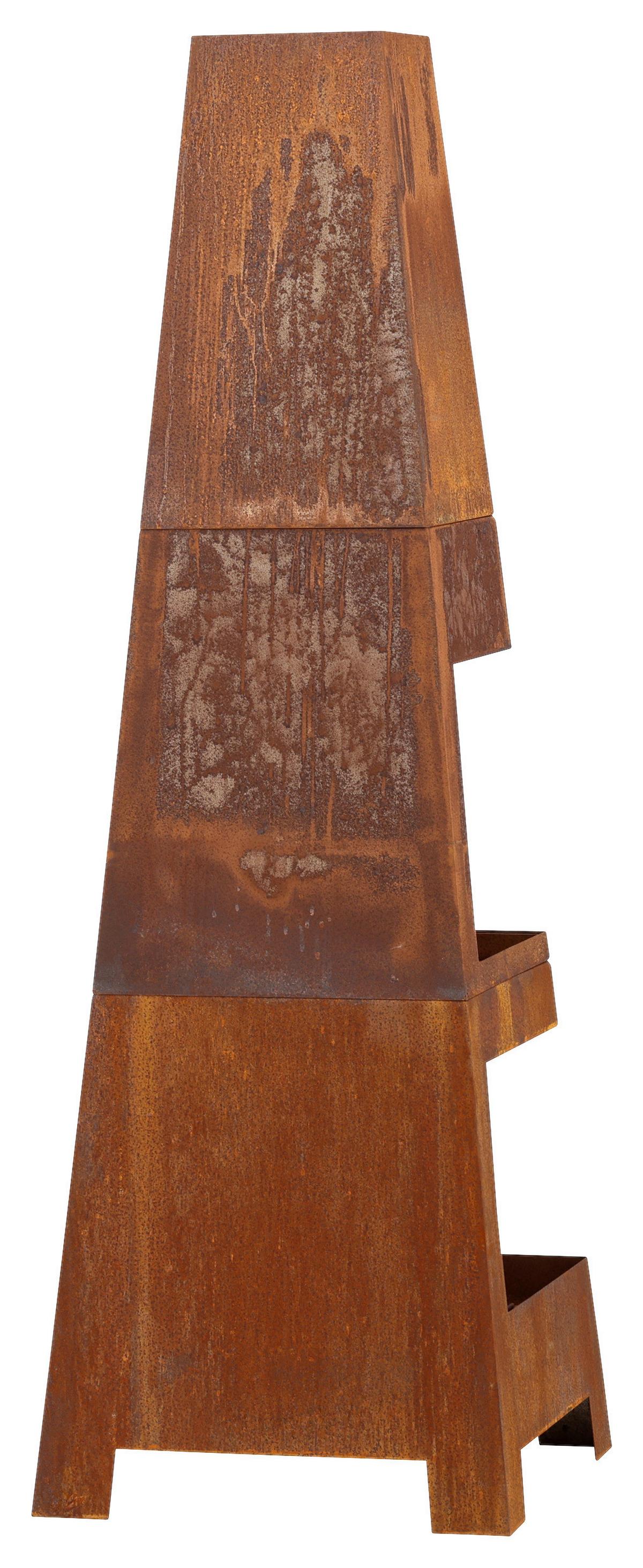 Feuerstelle Bastian - Dunkelorange, KONVENTIONELL, Metall (50/150/50cm) - Gardenson