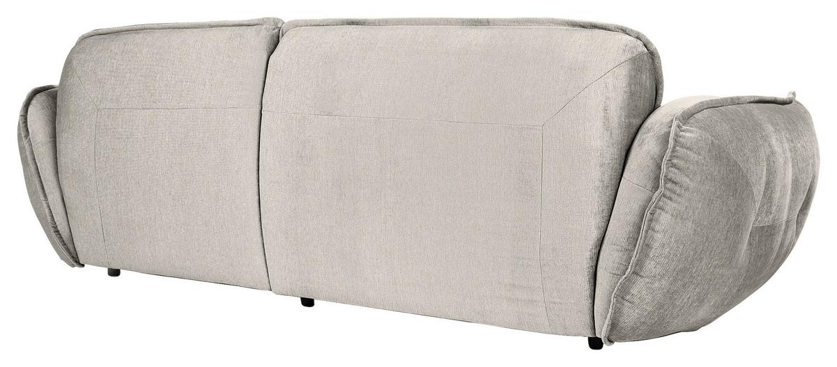Ecksofa Fluffy Silberfarben S: 184x269 Cm - Silberfarben/Schwarz, MODERN, Textil (184/269cm) - Trendmanufaktur