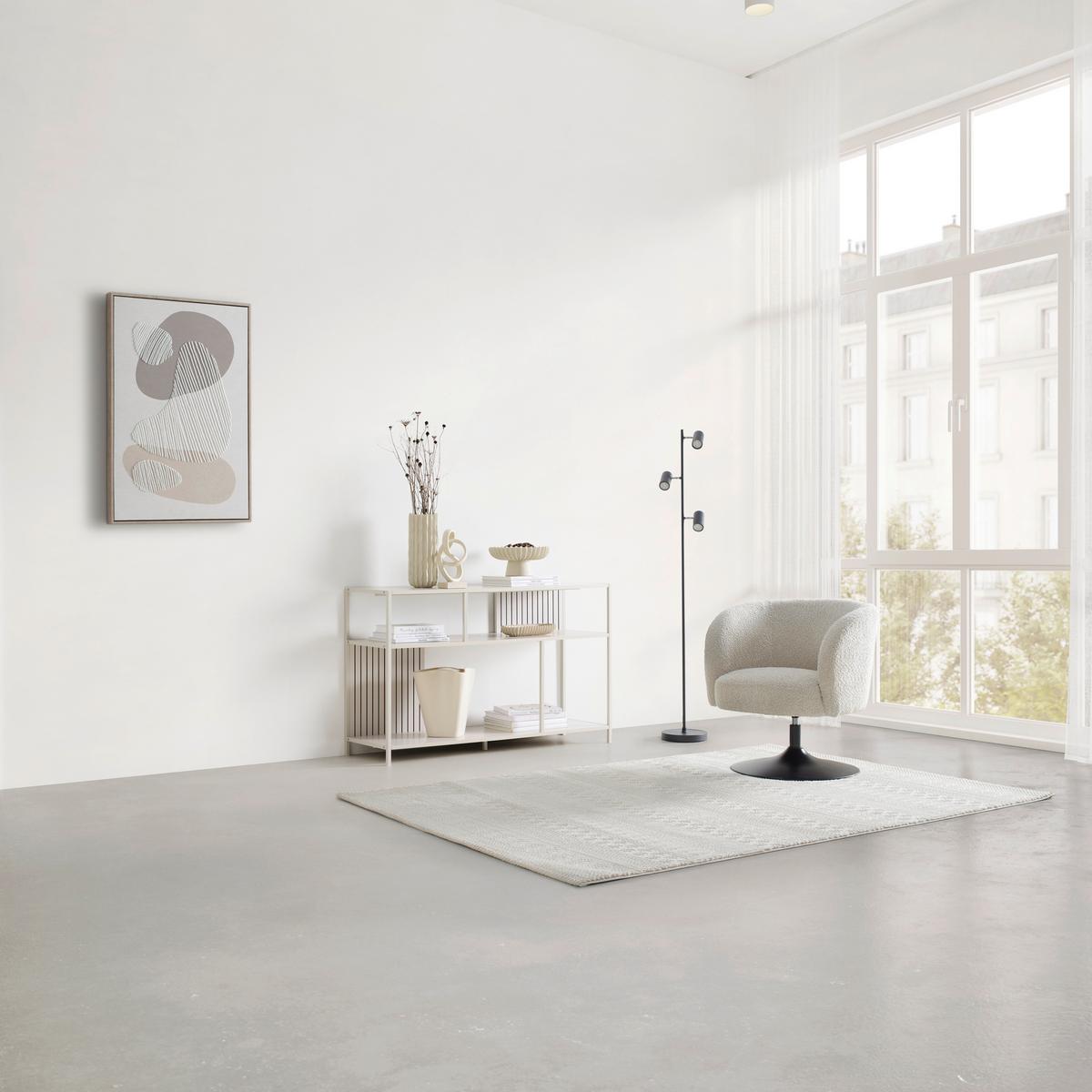 REGÁL MODANO -EXKLUSIV- - kašmírová, Modern, kov/kompozitné drevo (115/70/35cm) - Mömax