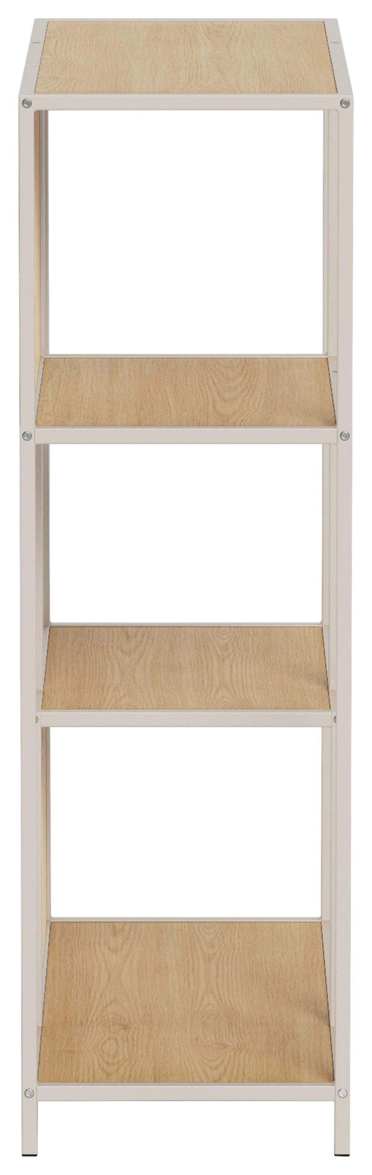 REGÁL SEAFORD - sivá/farba duba, Modern, kov/kompozitné drevo (77/114/35cm) - Xora