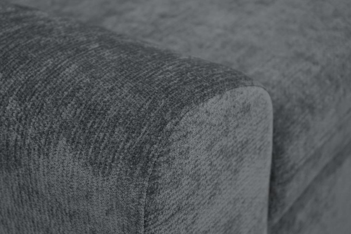 Rohová sedačka MALAGA, pravá, šedá žinylka - šedá/barvy chromu, Konvenční, kov/dřevo (286/203cm) - Ondega