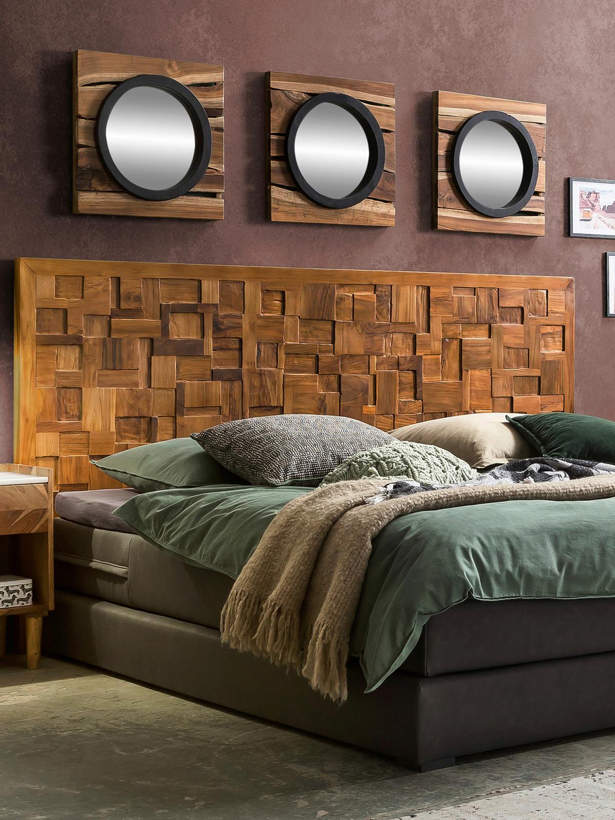 KOPFTEIL Naturfarben B: 220cm - Naturfarben, Basics, Holz (220/120/5cm) - Livetastic