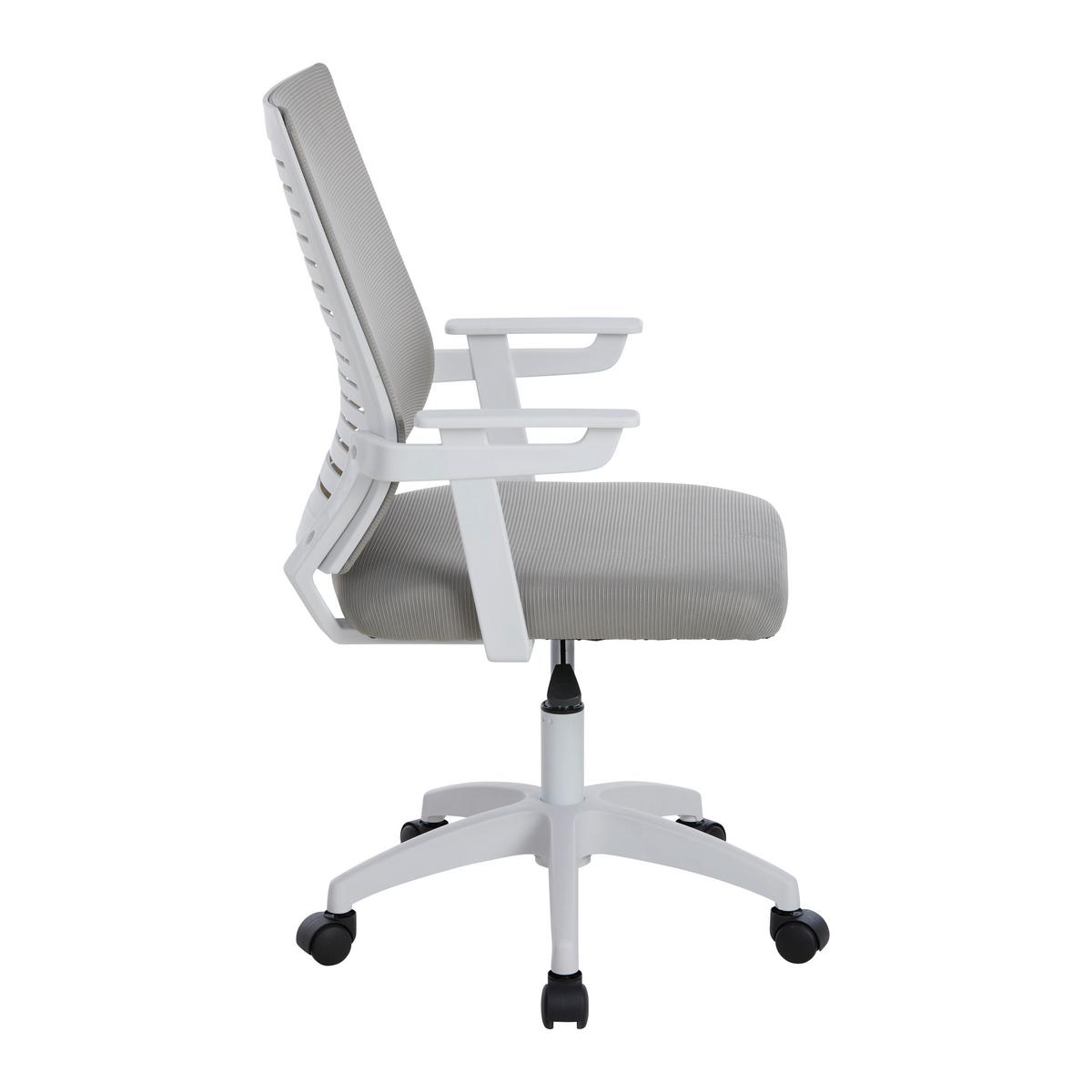 Otočná židle ARIANA - šedá/bílá, Moderní, textil/plast (55/90-100/55cm) - Mömax