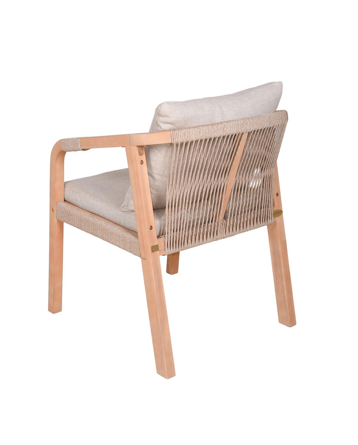 Gartensessel Bogota Akazienholz/textil - Hellbraun, Basics, Holz/Textil (59/75/63,5cm) - Gardenson