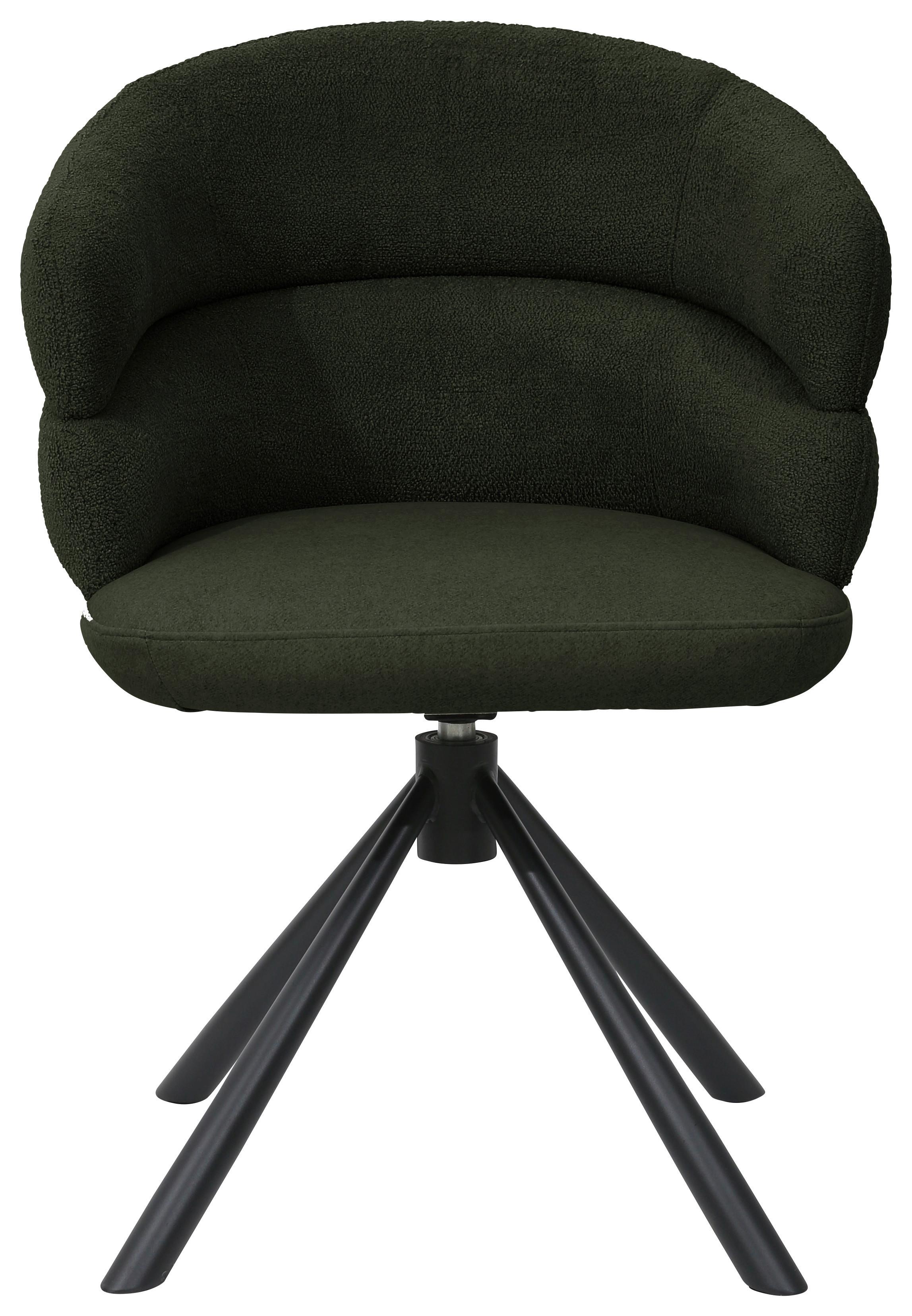 Židle s područkami Malia zelená - černá/zelená, Lifestyle, kov/textil (58/83/62cm) - Premium Living