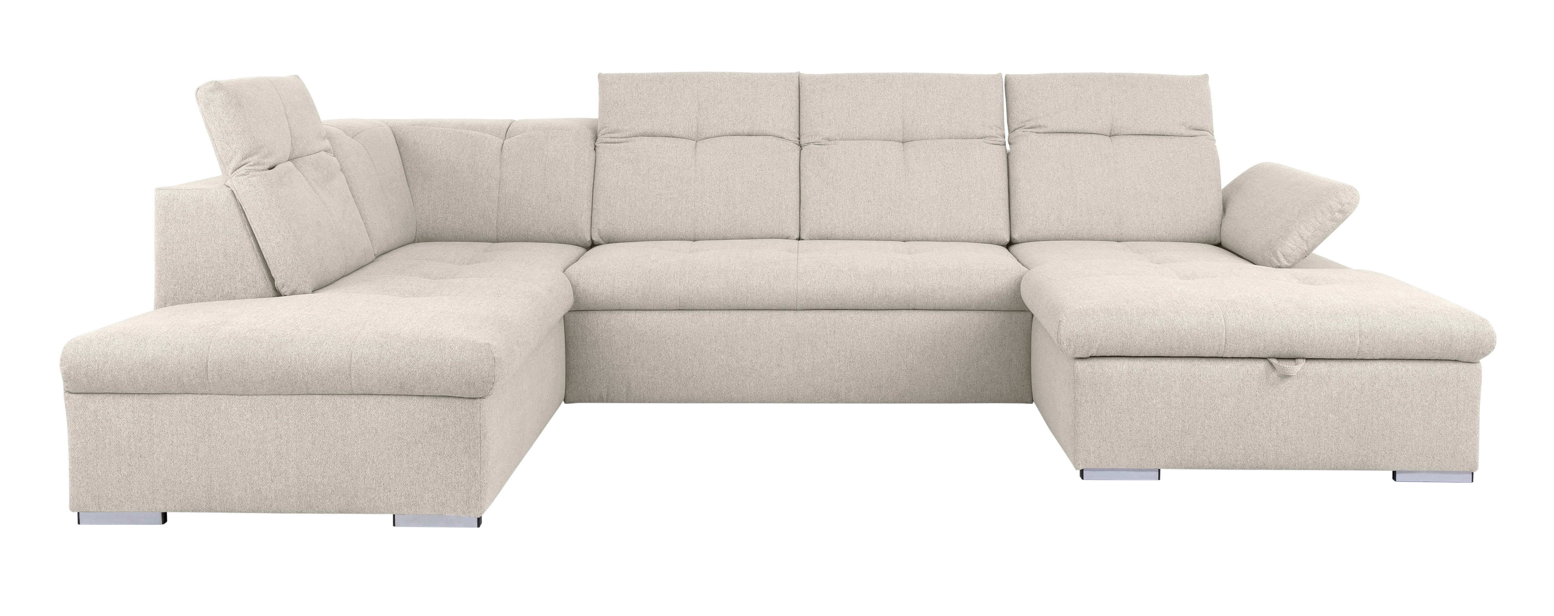 Wohnlandschaft Ramzes Beige U: 215x238x173 cm - Beige/Grau, Design, Textil (215/328/173cm) - MID.YOU